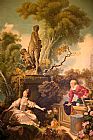 Jean-Honore Fragonard the progress of love painting